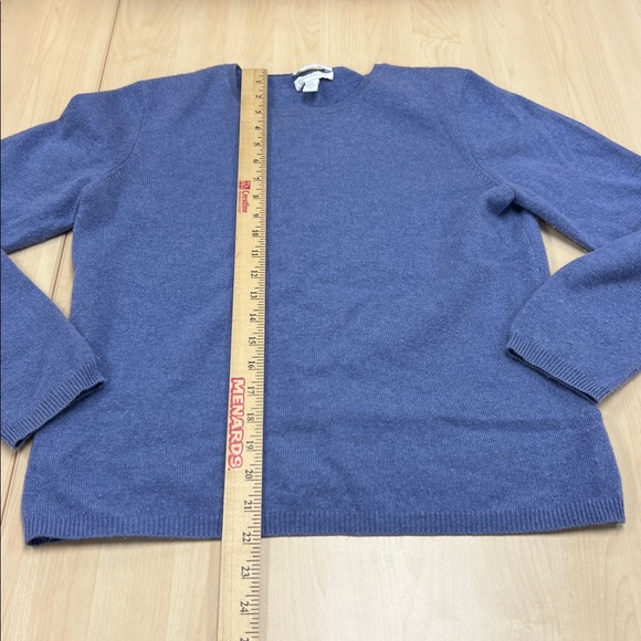 Charter Club 2-ply cashmere sweater classic crew neck long sleeves purple M - Picture 3 of 6
